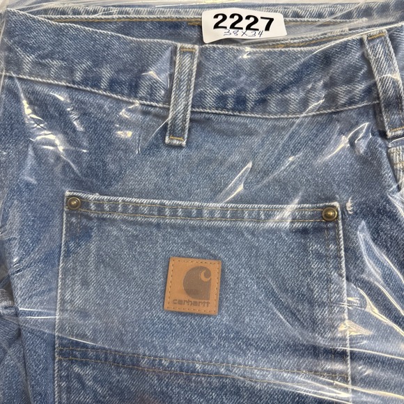 Carhartt Jeans  Blue Denim B73 DST Double Knee Construction Loose Fit MENS 38X34 - Picture 16 of 16